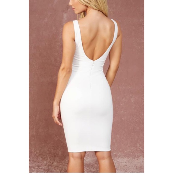 NWT Oh Polly White Suede Underwire Dress - Picture 4 of 10